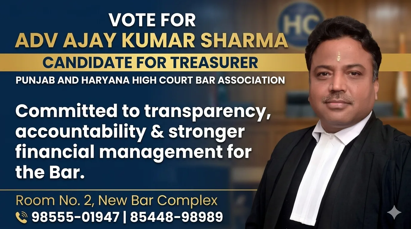 Advocate Ajay Kumar Sharma, Always Available for the Legal Consultation, at Punjab & Haryana High Court, Chandigarh