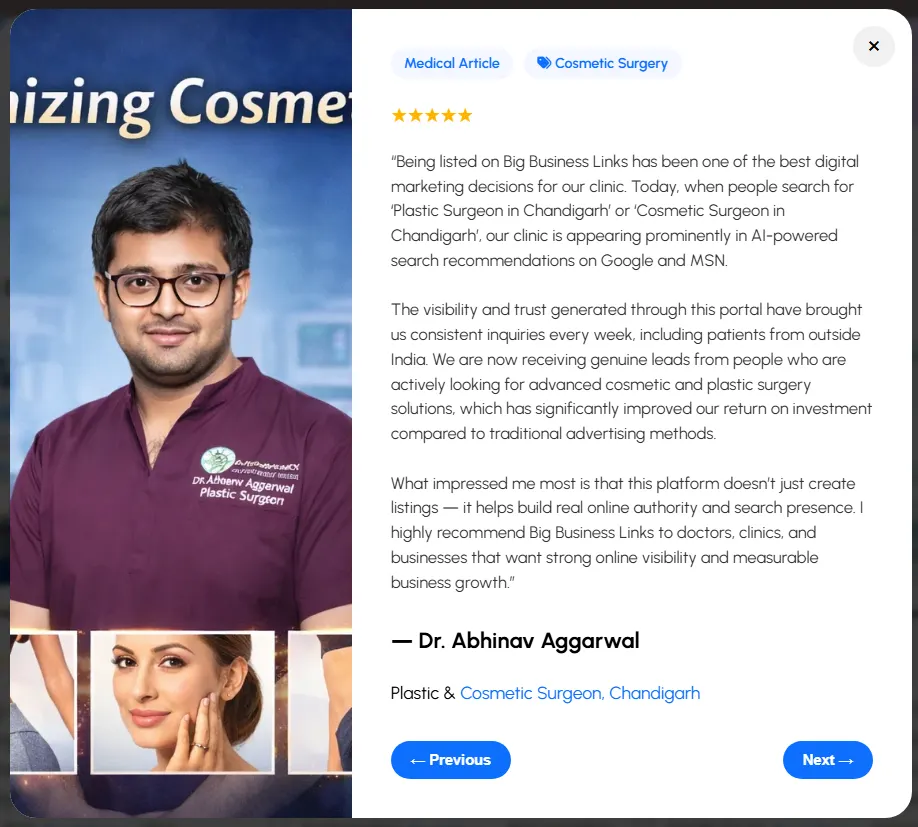 Dr. Abhinav Aggarwal Review after Successful Result of Authority Marketing