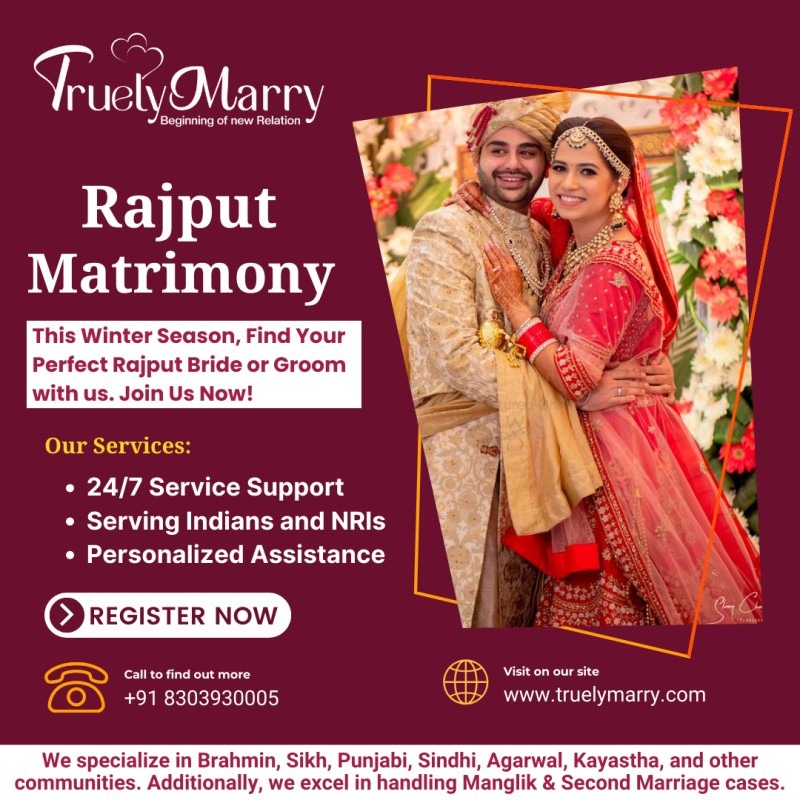 Discover Your Forever with Truelymarry Rajput Matrimonial Services