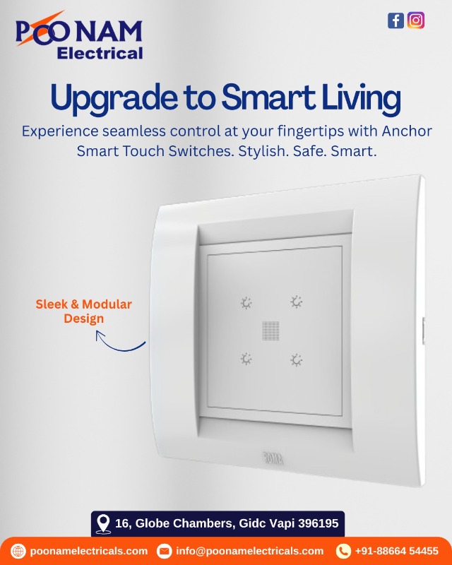 Find Reliable Anchor Switches Distributorâ€“ Poonam Electricals at Affordable Prices