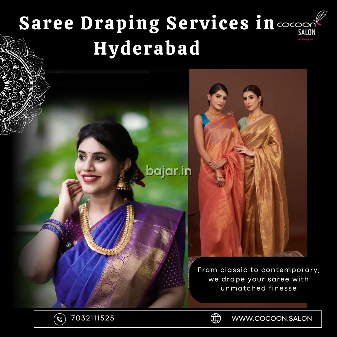 Saree Draping Services in Hyderabad | | Cocoon Salon