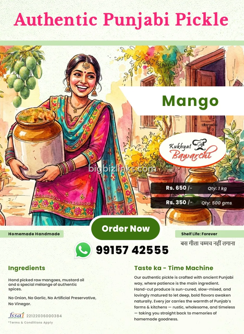 Homemade Handmade Pickle: Lemon, Mango and Mix of Gajar-Gobhi