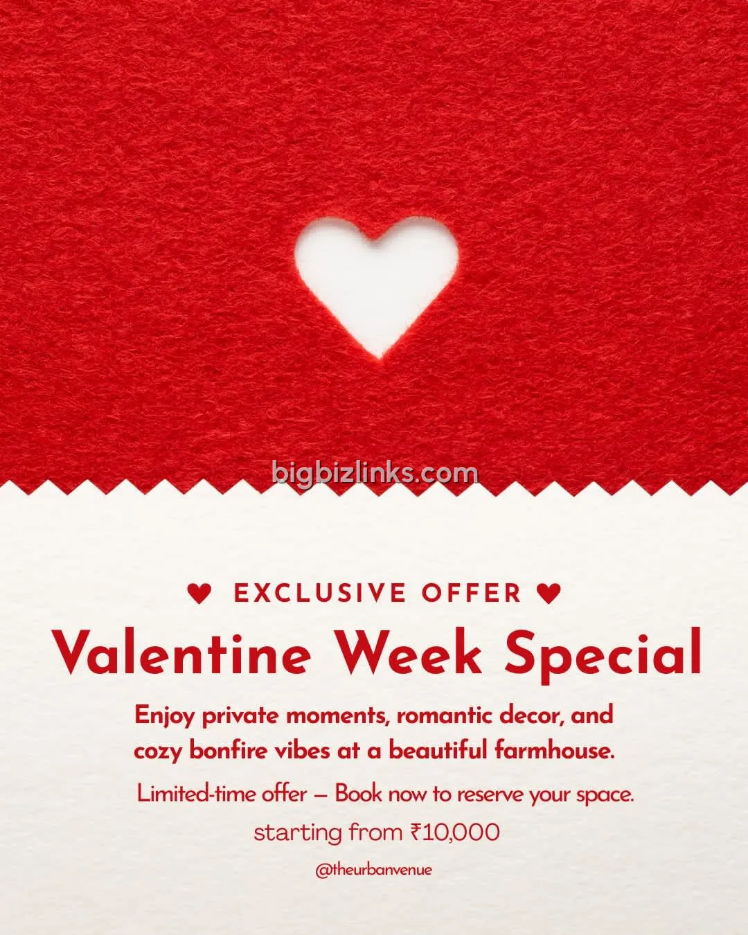 Valentine Week Farmhouse Offer Private Romantic Setup from ₹10,000