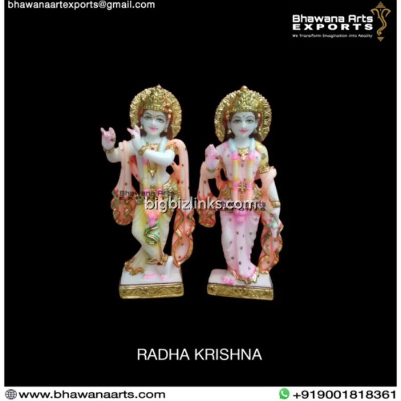 Pure Marble Radha Krishna Statue – Divine & Artistic